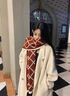 CHANEELR & KARITH圍巾冬季女2025新款圍脖加厚保暖披肩送女生老婆輕奢生日新年禮物 輕奢時(shí)尚百搭ck風(fēng)【紅配米】 曬單實(shí)拍圖