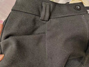CamalgOri西裝毛呢短褲女秋冬加厚灰色高腰顯瘦小個(gè)子寬松字闊腿打底靴褲女 深灰色 XL 曬單實(shí)拍圖