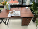 辦公桌簡(jiǎn)約現代職員桌椅組合員工位辦公室桌子家用臥室臺式電腦桌 限時(shí)直降【二代Pro旗艦新品】煙霞胡桃色120*60*75 組裝 曬單實(shí)拍圖