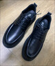 海瀾之家HLA皮鞋男士經(jīng)典增高厚底舒適休閑皮鞋HAAPXM1EAV076 黑色43 曬單實(shí)拍圖