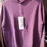 【高品質(zhì)】秋冬100%純羊毛女半高領(lǐng)鉤花針織毛衣寬松羊毛衫打底 深紫色 2XL 推薦【135-150斤】 曬單實(shí)拍圖