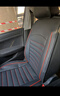夢(mèng)選（MENGXUAN）汽車(chē)座套坐墊四季通用座椅套全包圍座墊通風(fēng)透氣冬季全皮耐磨車(chē)墊 【黑紅色-標準版】四季通用 五座車(chē)全套【千款車(chē)型可以選擇】 曬單實(shí)拍圖