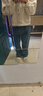 闊腿牛仔褲女春秋冬款2025年爆款梨形身材高腰窄版直筒褲子拖地 復古藍雙扣加絨長(cháng)褲 L 【建議110-120斤】 曬單實(shí)拍圖