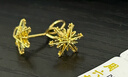 周六福黃金耳釘女雪花耳圈耳飾生日禮物計價(jià)A099578 一對 約1.42g  曬單實(shí)拍圖