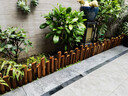防腐木柵欄花壇菜園庭院籬笆擋土圍欄木花園陽(yáng)臺裝飾木樁戶(hù)外護欄 【插地】高低款20/25*120cm 曬單實(shí)拍圖