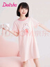 笛莎（DEESHA）女童睡裙小女孩純棉夏季薄款透氣睡衣中大童全棉裙子 曬單實(shí)拍圖