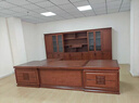 新中式全實(shí)木辦公桌老板桌總裁桌高檔大班臺簡(jiǎn)約董事長(cháng)老板臺 2.0M老板桌+側柜 【北美白蠟木】 曬單實(shí)拍圖