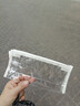 離草透明筆袋防水高顏值透明文具袋考試專(zhuān)用大容量文具盒筆盒透明筆袋日系ins風(fēng)學(xué)生必備 透明白 曬單實(shí)拍圖