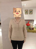 俞兆林（YUZHAOLIN）時(shí)尚媽媽裝秋冬加絨加厚毛衣洋氣打底衫中老年女保暖內搭針織上衣 ANQF136 米色 M 曬單實(shí)拍圖