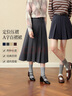 詩(shī)凡黎（‘S EIFINI）詩(shī)凡黎經(jīng)典學(xué)院風(fēng)JK解構半身裙2025秋新款高腰顯瘦通勤百搭百褶裙 深灰 短裙 S 曬單實(shí)拍圖