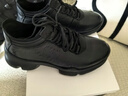 百麗厚底增高健步鞋男25秋新抓紋牛皮戶(hù)外休閑運(yùn)動(dòng)鞋A2215CM5預(yù)售 黑色 39 (245mm) 曬單實(shí)拍圖