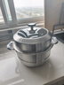 京東京造 蒸鍋 家用304不銹鋼湯鍋加厚燉蒸煮一體燃氣灶家用 雙層28cm 曬單實(shí)拍圖