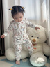 ELLE BABY兒童秋衣秋褲男女童保暖內衣寶寶家居服A類(lèi)純棉套裝草莓園100 曬單實(shí)拍圖