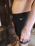 美津濃（MIZUNO）泳褲男士防尷尬大碼長(cháng)款5分褲專(zhuān)業(yè)速干抗氯游泳衣裝備B1127黑XL 曬單實(shí)拍圖