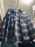 優(yōu)衣庫男裝女裝法蘭絨格子襯衫長(cháng)袖襯衣休閑薄外套25秋冬480768 09 黑色 XL /180/108B 曬單實(shí)拍圖