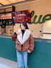 粟茝皮草狐貍毛領(lǐng)皮衣2025冬新款外套女短款鵝絨羽絨服年輕時(shí)尚大衣小 焦糖色 S 曬單實(shí)拍圖