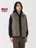 MUJI 男式 長(cháng)毛抓絨背心馬甲坎肩馬夾搖粒絨男裝男款冬季 AB1PDA5A 深咖啡色 XL (180/104A) 曬單實(shí)拍圖