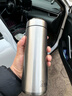希諾（HEENOOR）保溫杯男大容量不銹鋼水杯辦公車(chē)載便攜茶杯子X(jué)N-5608A本色 460mL 曬單實(shí)拍圖