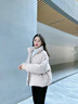 純色立領(lǐng)棉服女冬季韓版寬松顯瘦百搭棉衣外套棉襖加厚保暖面包服 白色 L (110-120斤) 曬單實(shí)拍圖