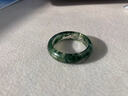 金箴 水草瑪瑙戒指 冰種飄花指環(huán)草綠玉髓玉石情侶尾戒 內徑18-19mm 曬單實(shí)拍圖
