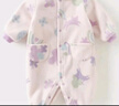 戴維貝拉（DAVE＆BELLA）初生嬰兒搖粒絨連體衣0-3個(gè)月寶寶爬服秋季新款小童包屁衣新生兒 紫色花園【DB3243402】 80cm （建議身高73-80cm） 曬單實(shí)拍圖