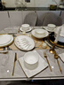 以辰景德鎮家用新款碗碟套裝中式高顏值陶瓷骨瓷餐具套裝碗盤(pán)喬遷新居 大好江山海派盤(pán)配富貴煲 66件套 曬單實(shí)拍圖