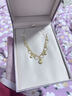 六福珠寶 黃金項鏈蕾絲水滴光影金絲綢金足金頸鏈 計價(jià) 約9.36克 曬單實(shí)拍圖