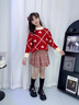 MOON KIDS女童裙子秋冬季2025新款兒童洋氣紅色毛呢短裙大童秋季半身裙春裝 4383紅格子半身裙【毛呢】 160 160cm 曬單實(shí)拍圖