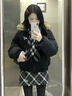 詩(shī)丹蕊韓系短款毛領(lǐng)連帽棉服羽棉襖絨2025黑色冬季顯瘦新款加厚美式棉衣 黑色 均碼 【可備注碼數】 曬單實(shí)拍圖