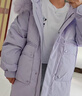 雪中飛秋冬新款女士時(shí)尚休閑簡(jiǎn)約防風(fēng)狐貍毛領(lǐng)立領(lǐng)大口袋設計短款羽絨服 紫色|6073 M 160/84A 曬單實(shí)拍圖