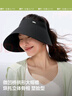 蕉下（beneunder）蛋卷燈罩帽大檐空頂帽防曬帽女遮陽(yáng)帽登山帽太陽(yáng)帽男UL712黑 曬單實(shí)拍圖