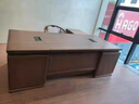 新中式實(shí)木大班臺辦公桌輕奢高級感老板臺總裁董事長(cháng)辦公室家具 2.0米辦公桌 曬單實(shí)拍圖