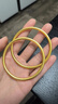 周六福黃金手鐲女素韻5G工藝古法金手鐲計價(jià)AW107851 約10.54g 58mm  曬單實(shí)拍圖
