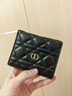 CHARLIE&KELLI品牌 CK輕奢包包女包菱格簡(jiǎn)約卡包薄款手拿包短款零錢(qián)包 黑色 曬單實(shí)拍圖