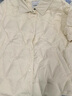 紅袖保暖顯瘦氣質(zhì)羽絨服2025冬季新款女裝90白鴨絨菱形絎縫正肩短外套 米白004 M 曬單實(shí)拍圖