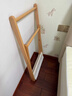 竹山下床頭衣帽架落地立式實(shí)木臥室晚上睡覺(jué)臨時(shí)搭衣褲收納掛衣架不占地 【全實(shí)木 可折疊】50cm-米色 曬單實(shí)拍圖