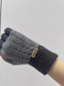 恒源祥半指手套男冬季戶(hù)外騎行保暖防寒學(xué)生寫(xiě)字女毛線(xiàn)針織露指五指耐磨 A16淺灰色 均碼 曬單實(shí)拍圖