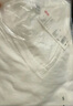 優(yōu)衣庫女裝竹節紗V領(lǐng)T恤/短袖棉白T上衣打底內搭春夏新款483576 00 白色 S /155/80A 曬單實(shí)拍圖