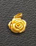 周生生黃金吊墜 玫瑰花 足金掛墜女 不含項鏈78715P計價(jià)3.45克 曬單實(shí)拍圖