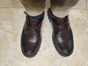 百麗褶皺商務(wù)皮鞋男牛皮厚底正裝鞋A1422AM4 黑色-單里 39 曬單實(shí)拍圖