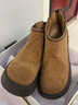 品牌斷碼雪地靴女冬季加絨2026新款翻毛皮短靴松糕厚底勃肯棉鞋 駝色【絨面】 36 曬單實(shí)拍圖