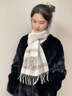 木舟魚(yú)【尖貨】100%純羊毛圍巾女冬季高級感2025新款圍脖生日禮物 駝咖格 （100%純羊毛新格紋） 曬單實(shí)拍圖