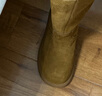 他她（TATA）加絨盧昱曉同款小熊靴棕色西部靴女短靴堆堆靴時(shí)裝靴 黃棕 36 曬單實(shí)拍圖