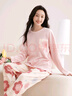 芬騰睡衣女100%純棉親膚2025秋季新品女士花卉休閑家居服軟棉棉 曬單實(shí)拍圖