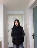 京多夢(mèng)韓版學(xué)院風(fēng)羽絨棉馬甲女2025冬新款加厚保暖無(wú)袖棉服坎肩馬夾外套 黑色 M （85-110斤） 曬單實(shí)拍圖