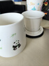 叁旬熊貓印象泡茶杯陶瓷帶蓋過(guò)濾馬克杯可愛(ài)治愈辦公室茶水分離杯子 熊貓·印象泡茶馬克杯 曬單實(shí)拍圖