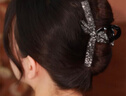 鉑思亞滿(mǎn)鉆蝴蝶結抓夾女成人新款黑色后腦勺發(fā)夾時(shí)尚精致漂亮鯊魚(yú)夾頭飾 【蝶語(yǔ)】 曬單實(shí)拍圖