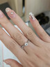 DR戒指莫桑鉆戒女一克拉2025新款白金色六爪結婚求婚閉口指環(huán)可刻字 主鉆50分【活口可調節大小】 曬單實(shí)拍圖