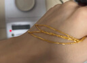 金至尊（3DG Jewellery）肖邦鏈黃金項鏈素鏈足金999項鏈簡(jiǎn)約金頸鏈子生日禮物計價(jià) 2.82克(含工費90元) 曬單實(shí)拍圖