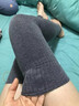 貓人腿套過(guò)膝長(cháng)筒襪子女春秋季加厚護膝保暖高筒襪羊毛襪女士襪套 黑色+深灰 均碼 曬單實(shí)拍圖